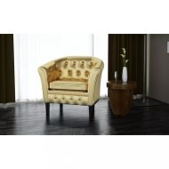 vidaXL Chesterfield kreslo umelá koža 60712 - cena, porovnanie