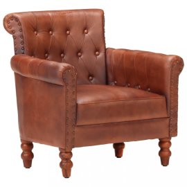 vidaXL Kreslo Chesterfield pravá koža 288287