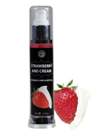 Secret Play Kissable Lube & Hot Oil Strawberry & Cream 50ml