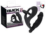 Black Velvet Cock Ring with Vibration - cena, porovnanie