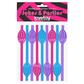 Lovetoy Original Pussy Straws Colored 9 pack