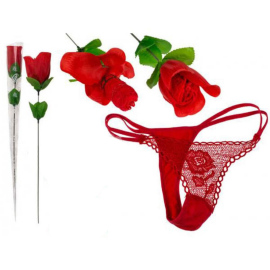 Out Of The Blue Rose With Red G-String