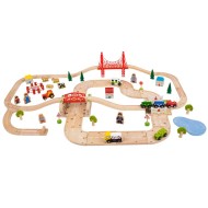 Bigjigs Rail Drevená vláčikodráha s vidieckou cestou - cena, porovnanie