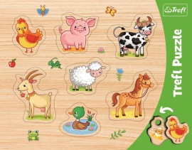 Trefl Rámčekové vkladacie puzzle Zvieratá z farmy