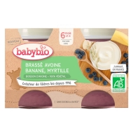 Babybio Brassé z ovseného mlieka banán čučoriedka 2x130g - cena, porovnanie