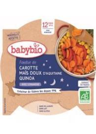 Babybio Večerné menu mrkva a sladká kukurica s quinoa 230g