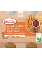 Babybio Zelenina s cestovinami na bolonský spôsob s hovädzím 2x200g - cena, porovnanie