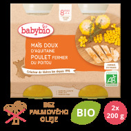 Babybio Sladká kukurica s kuracím mäsom 2x200g - cena, porovnanie