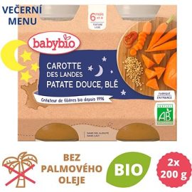 Babybio Mrkva, sladké zemiaky a pšenica 2x200g