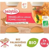 Babybio Mirabelky jablko 2x130g - cena, porovnanie