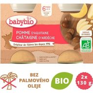 Babybio Jablko s gaštanovým pyré 2x130g - cena, porovnanie