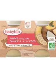 Babybio Jablko banán s kokosovým mliekom 2x130g