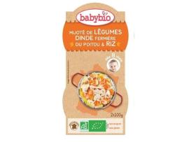 Babybio Zelenina s morčacím mäsom a ryžou 2x220g