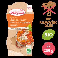 Babybio Zelenina s kuraťom a quinoa 2x200g - cena, porovnanie