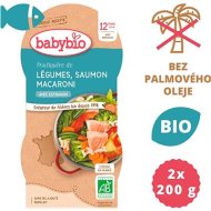 Babybio Jarná zelenina s lososom a makarónmi 2x200g - cena, porovnanie