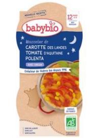 Babybio Mrkva s paradajkovým pyré, sladkú kukuricou a polentou 2x200g
