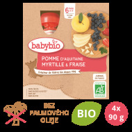 Babybio Kapsička jablko, čučoriedky, jahody 4x90g - cena, porovnanie