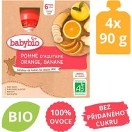 Babybio Jablko pomaranč banán 4x90g - cena, porovnanie