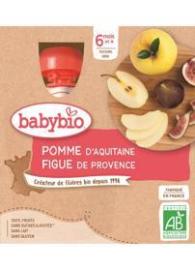 Babybio Pyré jablko figa 4x90g