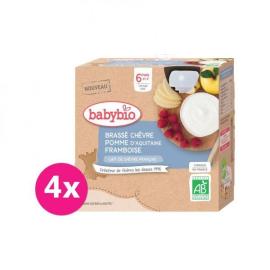 Babybio Desiata z kozieho mlieka s jablkom a malinami 4x85g