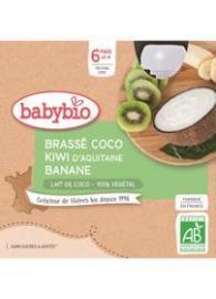 Babybio Desiata s kokosovým mliekom - kiwi a banán 4x85g