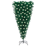 vidaXL Obrátený umelý vianočný stromček s LED zelený 120cm - cena, porovnanie