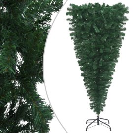 vidaXL Prevrátený umelý vianočný stromček s podstavcom zelený 180cm