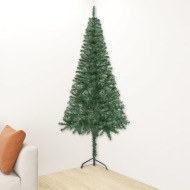 vidaXL Rohový umelý vianočný stromček zelený 240cm PVC - cena, porovnanie