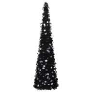 vidaXL Rozkladací umelý vianočný stromček čierny 150cm PET - cena, porovnanie