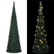 vidaXL Rozkladací umelý vianočný stromček s LED zelený 150cm - cena, porovnanie