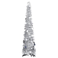 vidaXL Rozkladací umelý vianočný stromček strieborný 120cm PET - cena, porovnanie