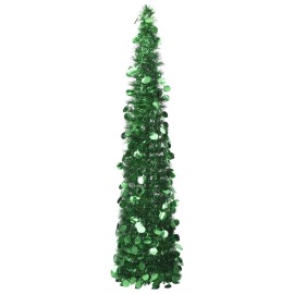 vidaXL Rozkladací umelý vianočný stromček zelený 150cm PET