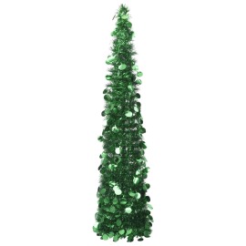 vidaXL Rozkladací umelý vianočný stromček zelený 180cm PET