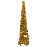 vidaXL Rozkladací umelý vianočný stromček, zlatý 120 cm , PET - cena, porovnanie