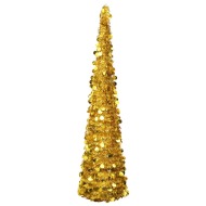 vidaXL Rozkladací umelý vianočný stromček zlatý 180cm PET - cena, porovnanie