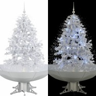 vidaXL Snežiaci vianočný stromček dáždnikovým podstavcom biely 140cm - cena, porovnanie