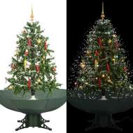 vidaXL Snežiaci vianočný stromček dáždnikovým podstavcom zelený 140cm - cena, porovnanie