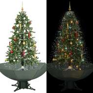 vidaXL Snežiaci vianočný stromček dáždnikovým podstavcom zelený 170cm - cena, porovnanie