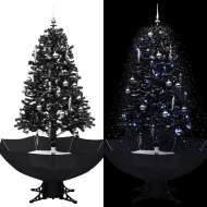 vidaXL Snežiaci vianočný stromček s dáždnikovým podstavcom čierny 170cm PVC - cena, porovnanie