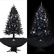 vidaXL Snežiaci vianočný stromček s dáždnikovým podstavcom čierny 190cm PVC - cena, porovnanie