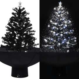 vidaXL Snežiaci vianočný stromček s dáždnikovým podstavcom čierny 75cm PVC