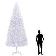 vidaXL Umelý vianočný stromček 400 cm , biely - cena, porovnanie