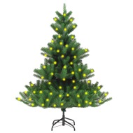 vidaXL Umelý vianočný stromček jedľa Nordmann s LED zelený 120cm - cena, porovnanie