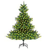 vidaXL Umelý vianočný stromček jedľa Nordmann s LED zelený 210cm - cena, porovnanie