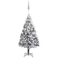 vidaXL Umelý vianočný stromček LED, súprava gulí a sneh zelený 300cm - cena, porovnanie