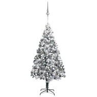 vidaXL Umelý vianočný stromček LED, súprava gulí a sneh zelený 400cm - cena, porovnanie
