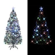 vidaXL Umelý vianočný stromček, podstavec a LED 150 cm , optické vlákno - cena, porovnanie