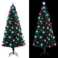 vidaXL Umelý vianočný stromček, podstavec a LED 180 cm , optické vlákno - cena, porovnanie