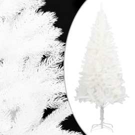 vidaXL Umelý vianočný stromček, realistické ihličie, biely 120cm