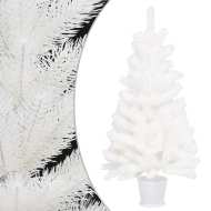 vidaXL Umelý vianočný stromček, realistické ihličie, biely 65cm - cena, porovnanie